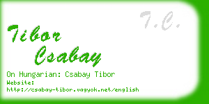 tibor csabay business card